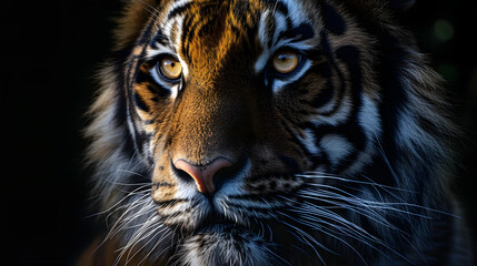 Obraz premium Wildlife in low key lighting, focusing on dramatic contrasts and highlighting specific features of your subjects