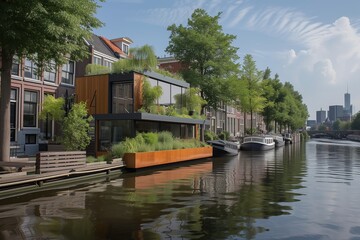 Obraz premium Modern canal houses