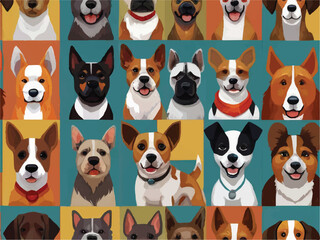 Obraz premium set of puppies