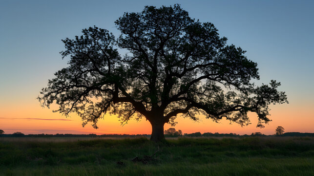 Visit historical or ancient trees during the evening. Capture the trees against the backdrop of a fading sunset