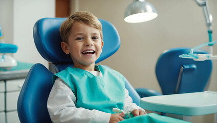 Little boy at the dentist 