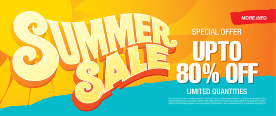 summer sale banner vector illustration