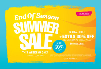summer sale banner vector illustration