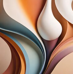 Fototapeta premium A seamless design of intertwined orange and blue swirls creating a captivating abstract pattern Perfect for backgrounds