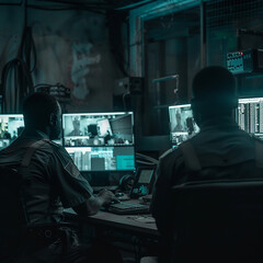 photo of engineers monitoring the control room of a hydroelectric plant, emphasizing the expertise required to manage clean energy production
