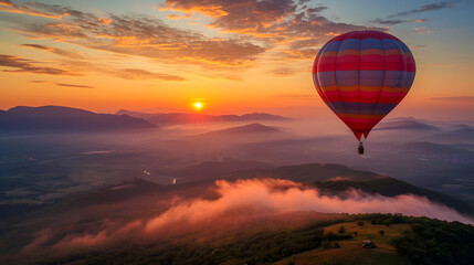 The breathtaking views from above. The combination of the rising sun and the landscape can be truly spectacular