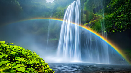 Rainbows formed by the mist of waterfalls. Time your shots to coincide with the right conditions for rainbow reflections