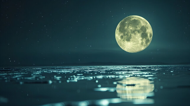 Reflections on water surfaces under the light of the moon. This can add a tranquil and surreal quality to your photos