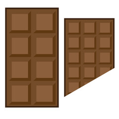 chocolate food vector illustration. isolated on white background.