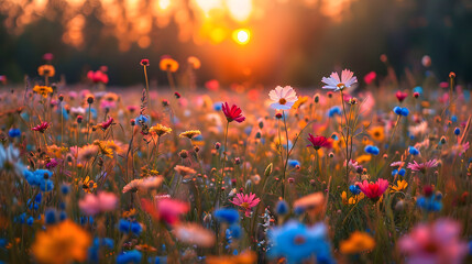 Seek out scenes with harmonious color palettes in nature. This could be a field of flowers, a...