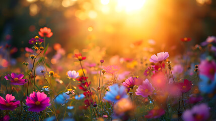 Seek out scenes with harmonious color palettes in nature. This could be a field of flowers, a...