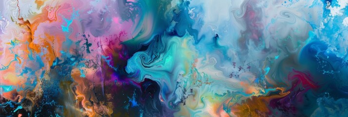 An abstract canvas of swirling colors with a fluid gradient, evoking a feeling of movement and...