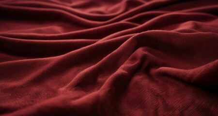  Luxurious red velvet fabric in soft focus