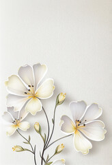 Naklejka na ściany i meble White Flower Background