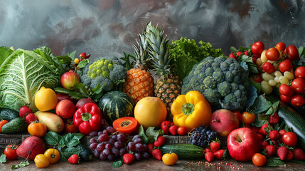fruit and vegetables High detailed,high resolution,realistic and high quality photo professional...