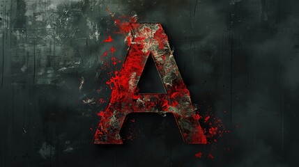 Letter"A" fire letter "A" for t-shirt 