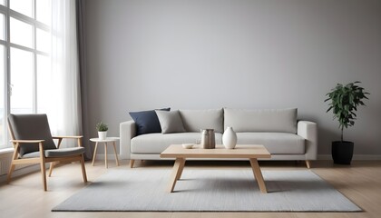  Minimalist, modern, contemporary composition of living room 