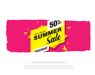summer sale banner vector illustration