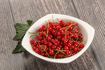 Sweet ripe red currant berries