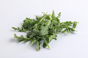 Green Arugula heap over background