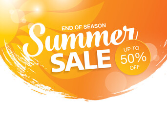 summer sale banner vector illustration