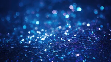 Blue sparkle glitter abstract background - obrazy, fototapety, plakaty