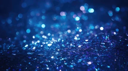 Fotobehang Blue sparkle glitter abstract background © Usman