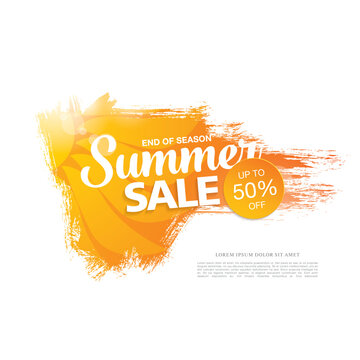 summer sale banner vector illustration