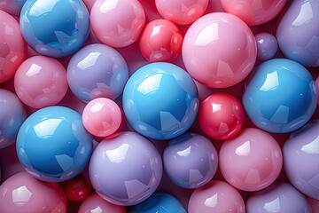 Colorful balloons background. Created with Ai