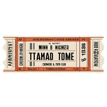 Retro movie ticket border with cinema-themed illustrations and vintage ticket stubs Transparent Background Images 