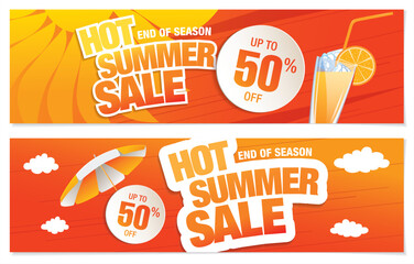 summer sale banner vector illustration