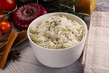 Indian cuisine jeera basmati rice