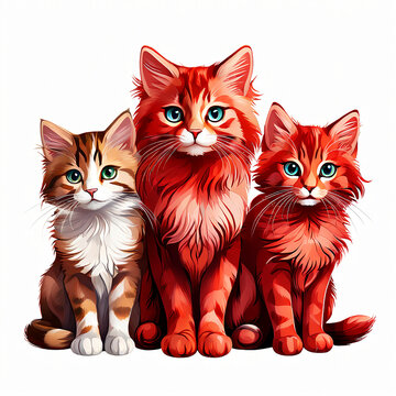 two red cats
