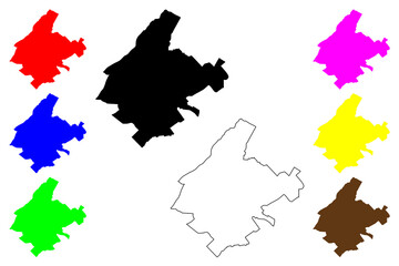 Athens City (Hellenic Republic, Greece, Hellas, Attica) map vector illustration, scribble sketch City of Athens map