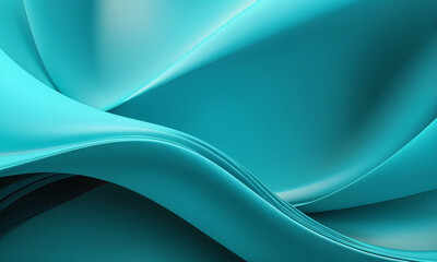 Beautiful Abstract 3d background with smooth turquoise 