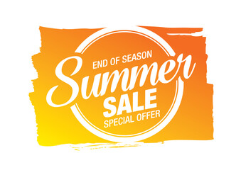 summer sale banner vector illustration