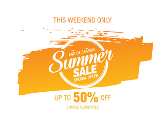 summer sale banner vector illustration