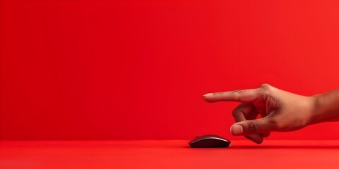 Mouse Cursor Selecting Size Option for Personalized Online Shopping with Copy Space