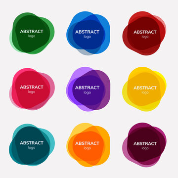 vivid colored abstract overlay icons