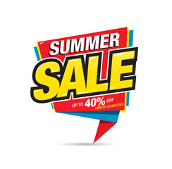 Naklejka premium summer sale banner vector illustration