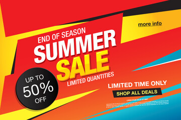 summer sale banner vector illustration