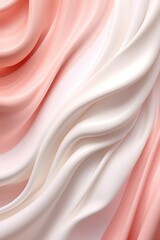 Pink and white fabric with wave pattern