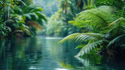 Tranquil Tropical Rainforest - obrazy, fototapety, plakaty