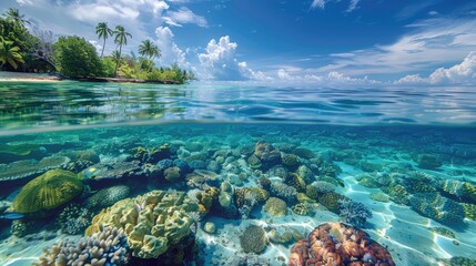 Tropical Underwater Paradise - obrazy, fototapety, plakaty
