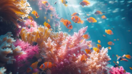 Fototapeta na wymiar Underwater Coral Reef Oasis