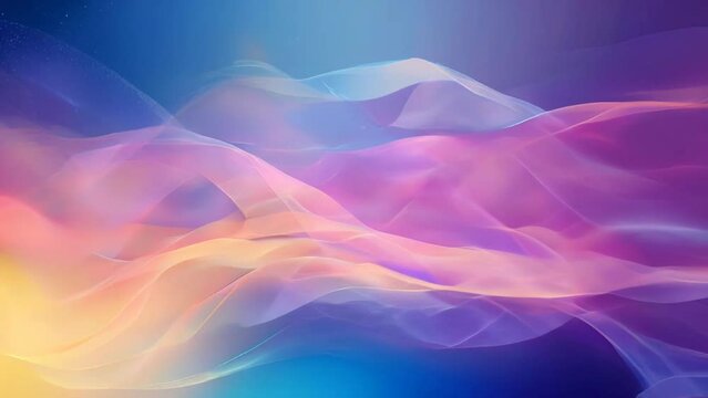 Abstract background with dynamic waves. Vector illustration. Colorful gradient.