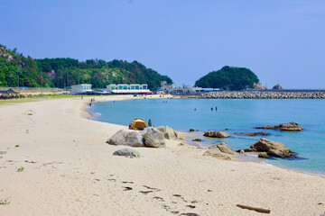 Obraz premium Secluded Sandy Stretch at Northern Gonghyeonjin Beach