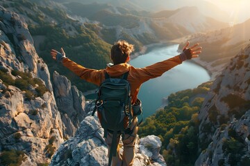 Obraz premium Dive into an Adrenaline-Fueled Outdoor Adventure: A Captivating Series of Photos for