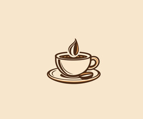coffee cup logo design template