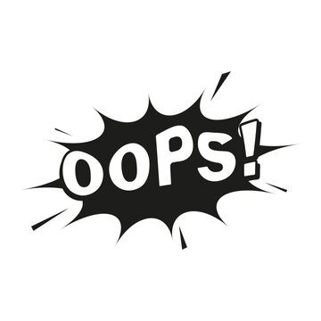 Comic boom oops icon. Simple illustration of comic oops vector icon for web

